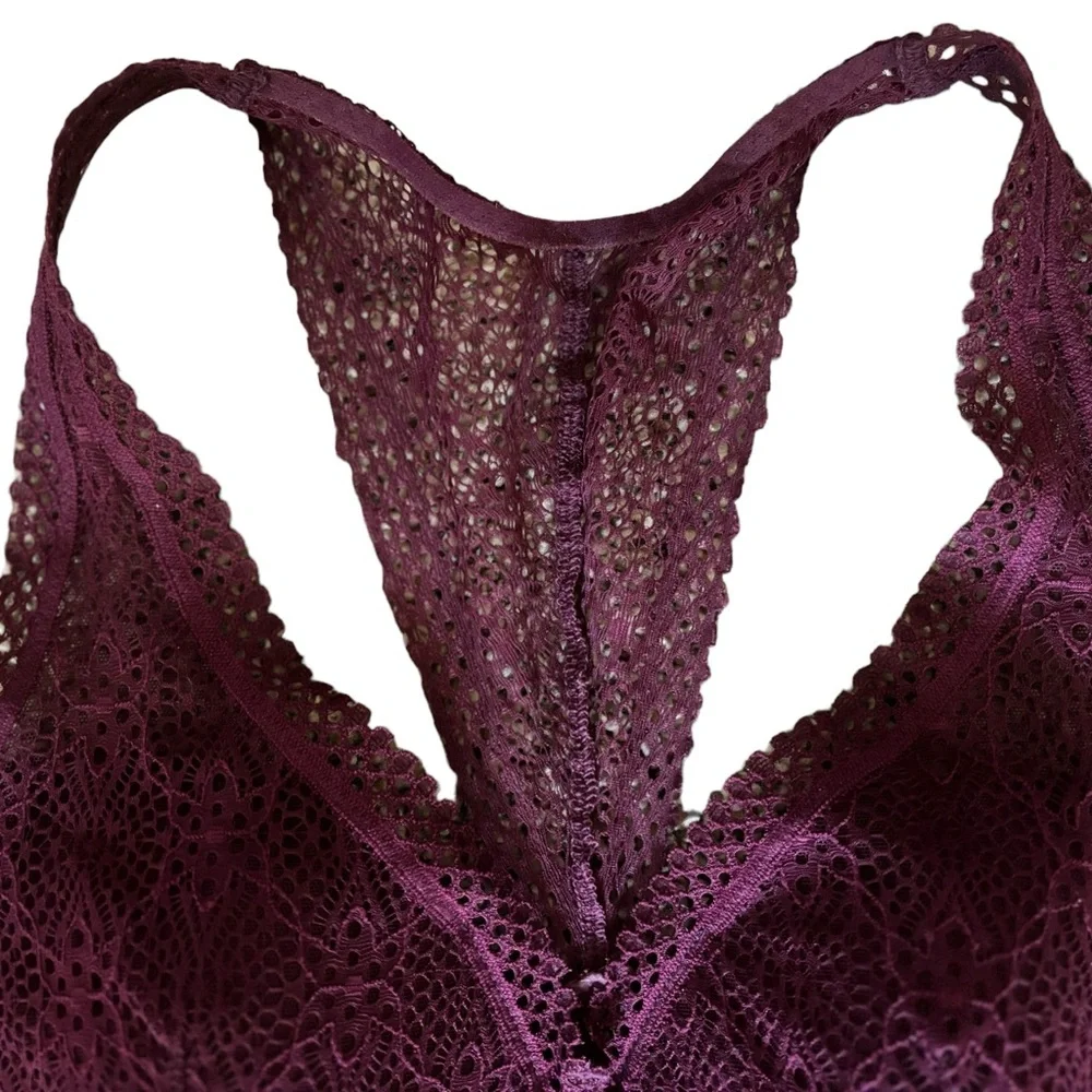 Victoria’s Secret Burgundy Lace Bralette Women Size Medium